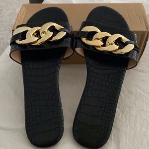 Black sandals brand new